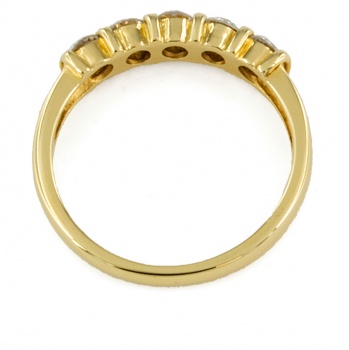 18ct gold Diamond 0.50ct half eternity Ring size N